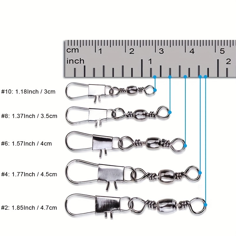 50/200개 배럴 스냅 스위블 낚시 액세서리, 볼 베 - Fishing Hook Offset 리뷰 및 가격